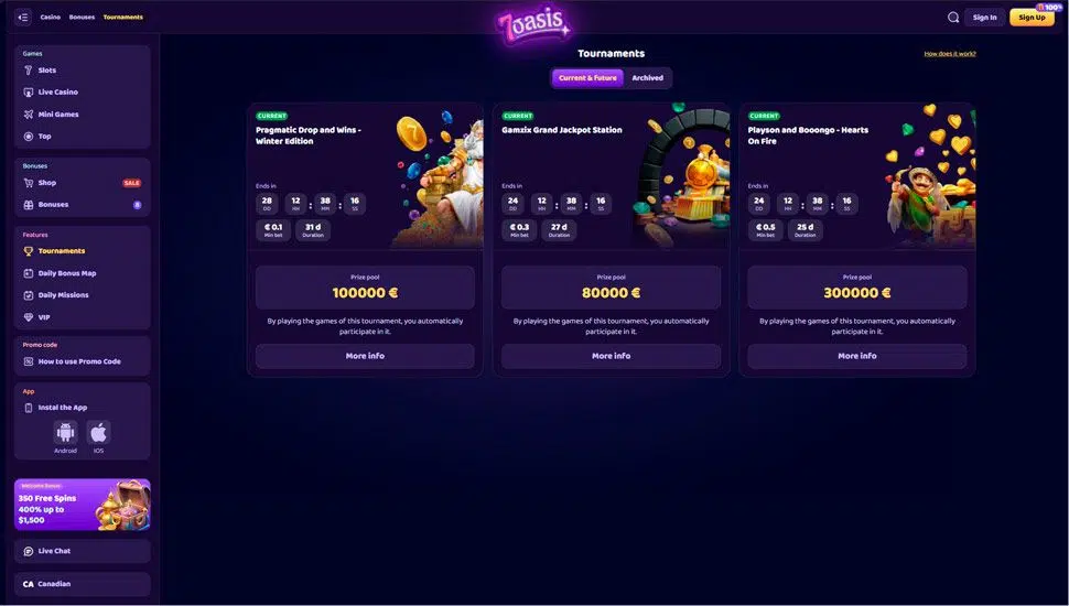 7oasis tournaments
