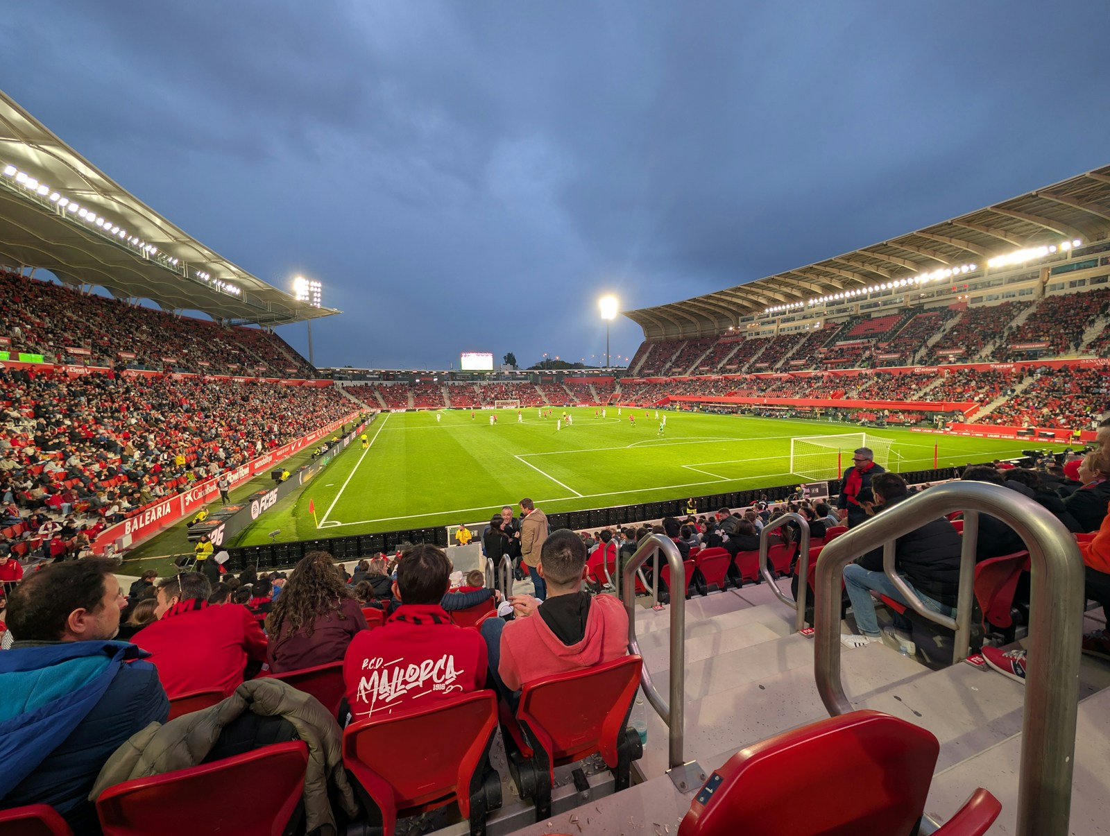 Football supporters in stadium for Austria vs Jordan preview