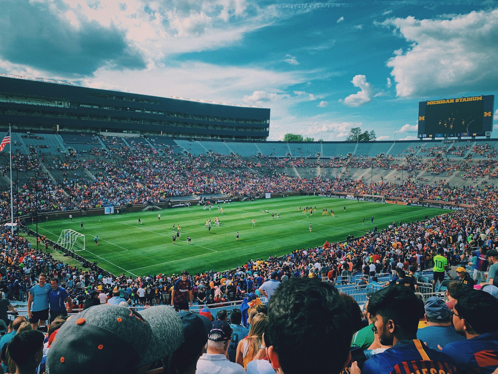 International football stadium before Belgium vs Egypt