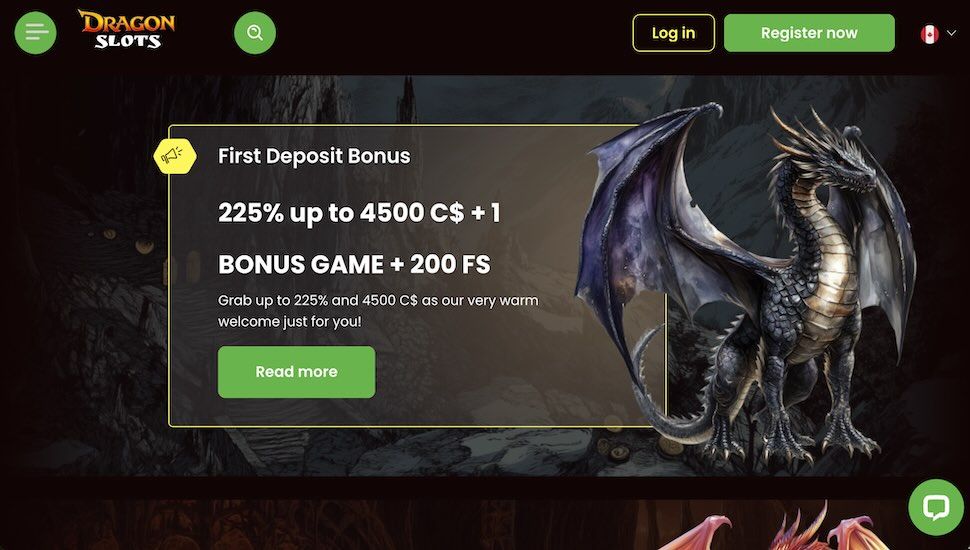 DragonSlots Casino bonuses and promotions screenshot