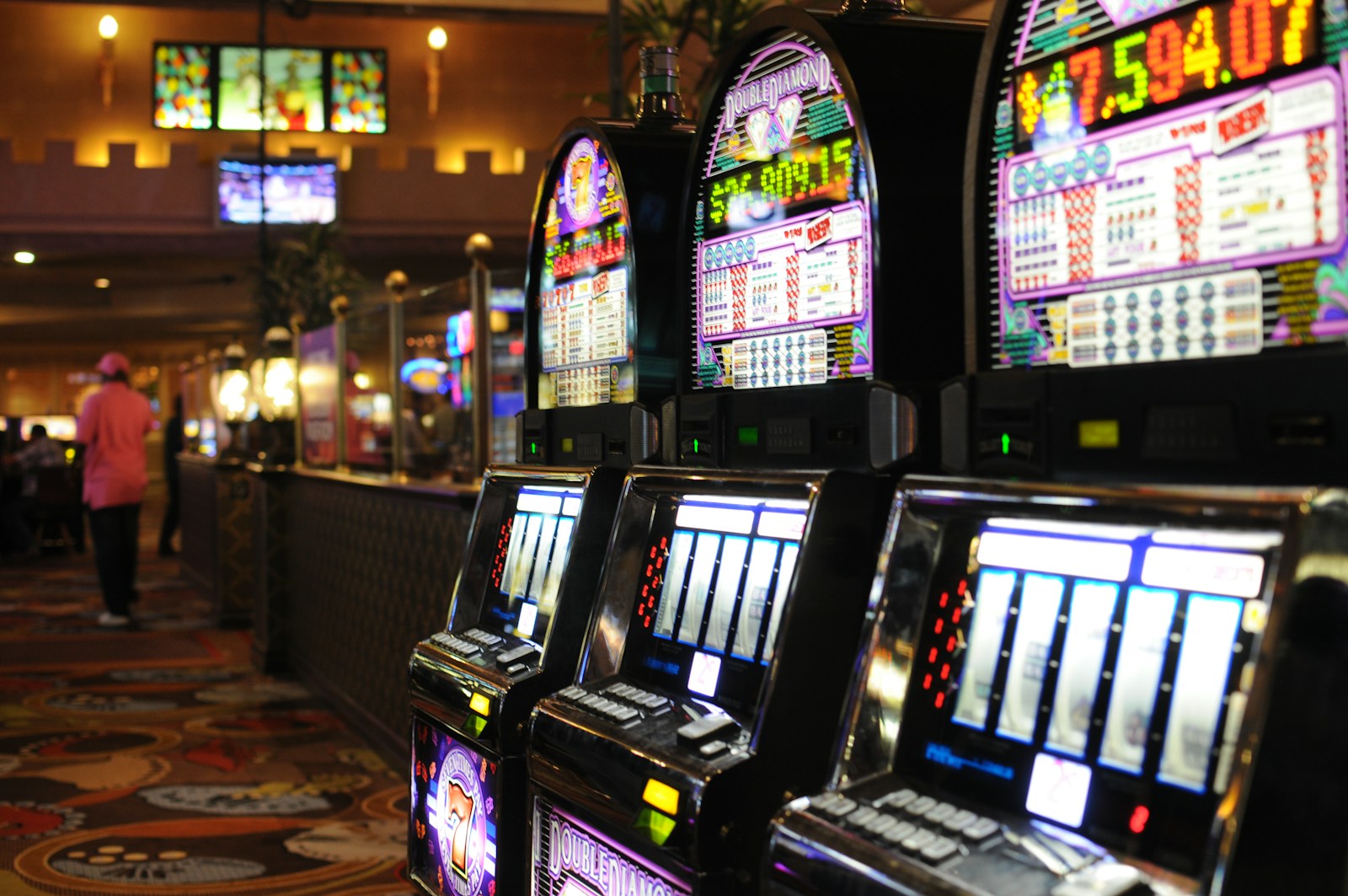 Casino gaming floor representing account safety checks before live betting