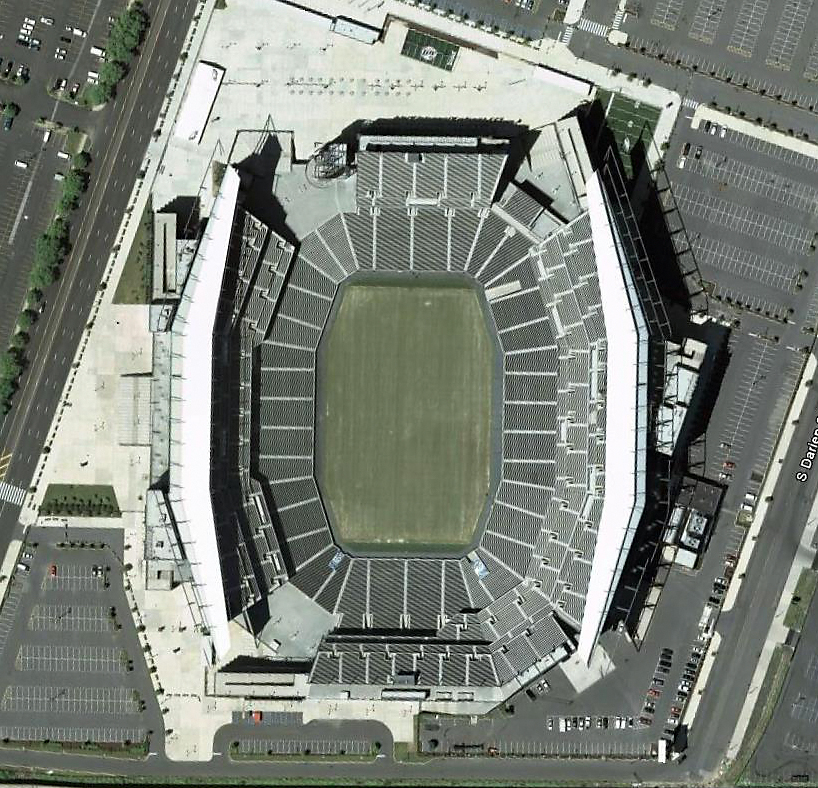 Aerial view of Lincoln Financial Field in Philadelphia for France vs Iraq World Cup preview