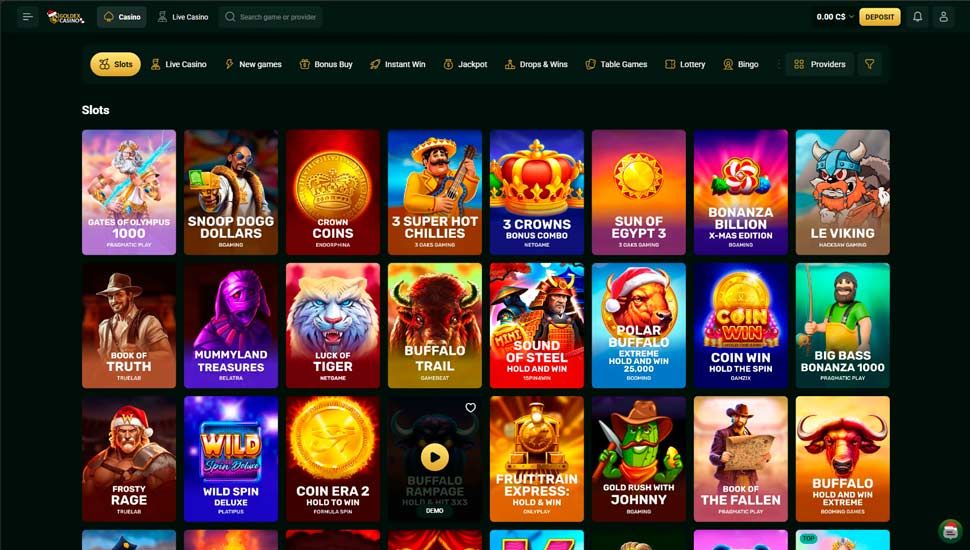 Goldex Casino games lobby screenshot