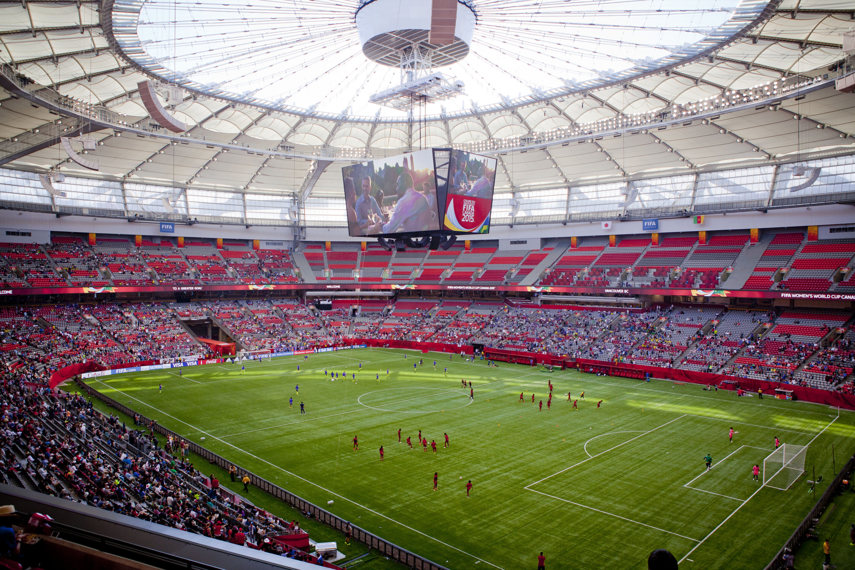 BC Place football pitch for New Zealand vs Egypt World Cup preview