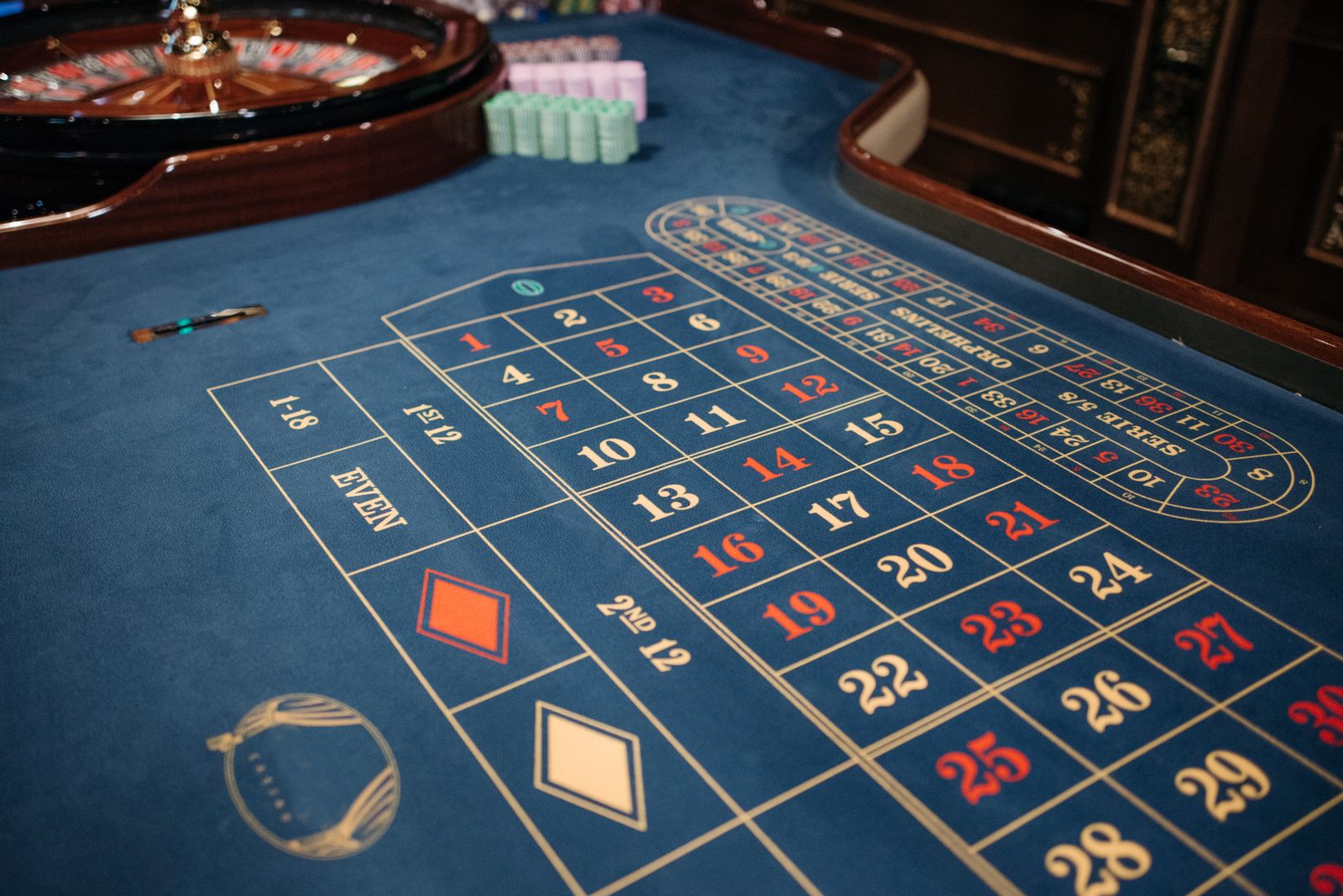 Casino chips and roulette table for max bet rule explainer