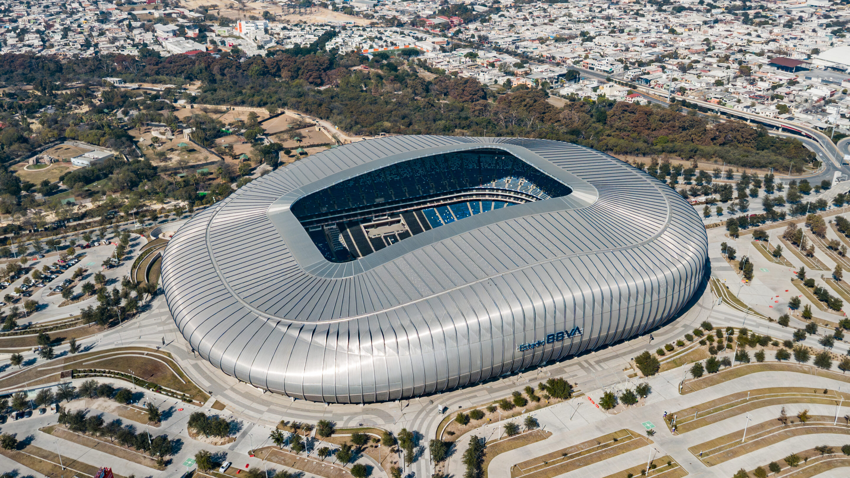 Monterrey Stadium aerial view for South Africa vs Korea Republic World Cup preview