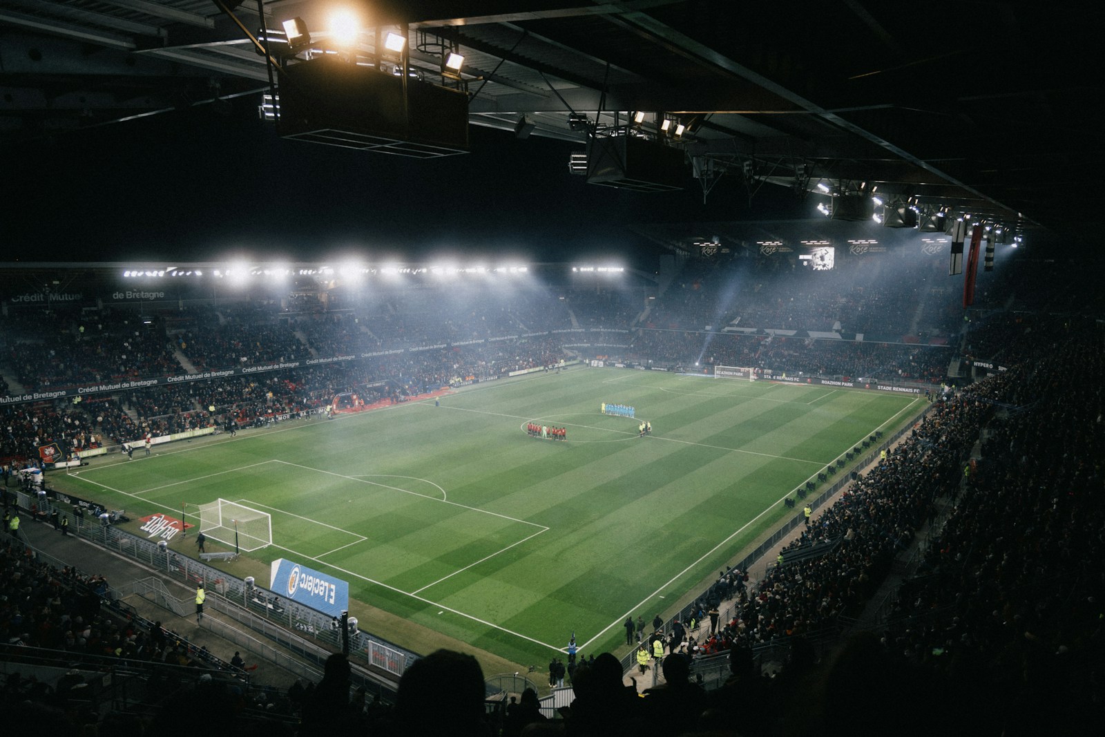 Floodlit football stadium for Spain vs Saudi Arabia World Cup preview
