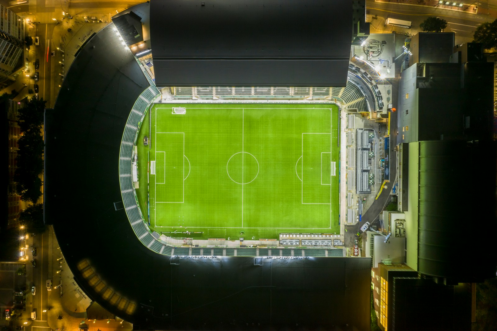 Aerial view of football stadium for Haiti vs Scotland World Cup preview
