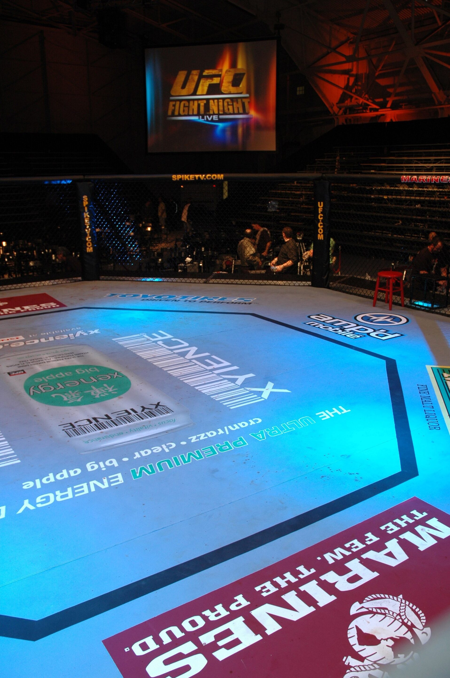 UFC octagon representing the 1xBet McGregor ambassador betting promotion