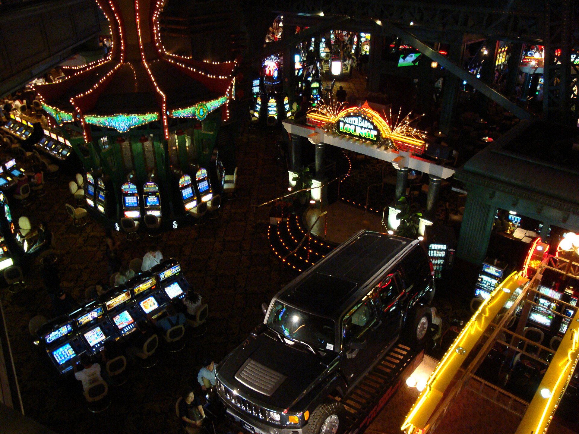 Casino gaming floor representing alternative method of entry in sweepstakes casinos