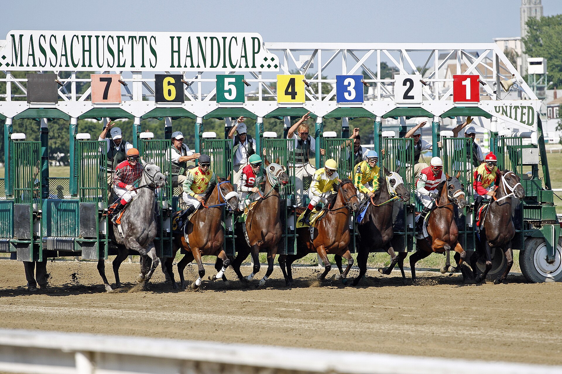 Horse race starting gate representing BoyleSports Touch Bet racing wagers