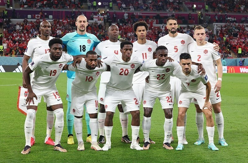Canada national team players before a World Cup match for Canada vs Morocco preview