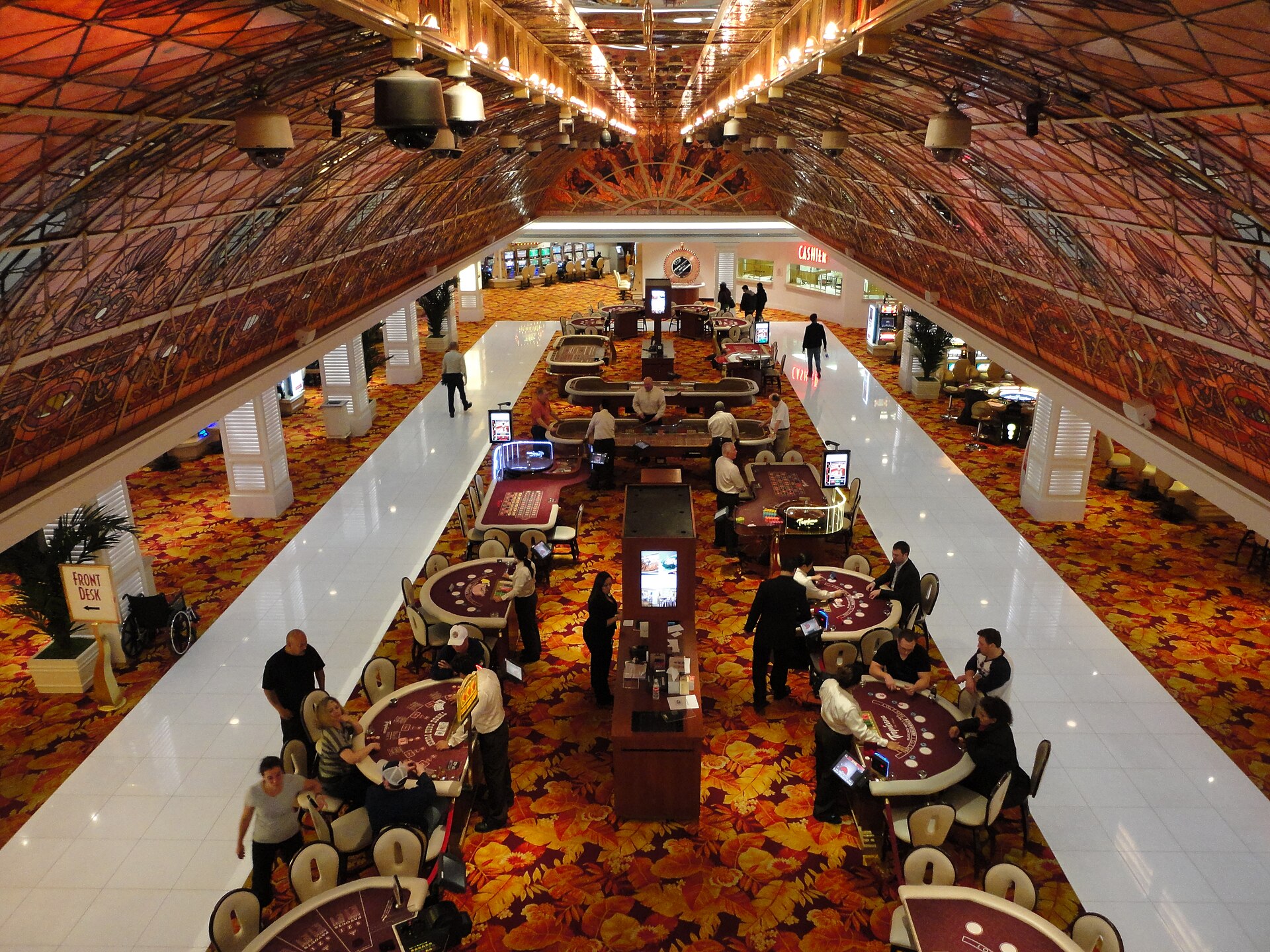 Casino gaming floor representing steps to close an old sportsbook account
