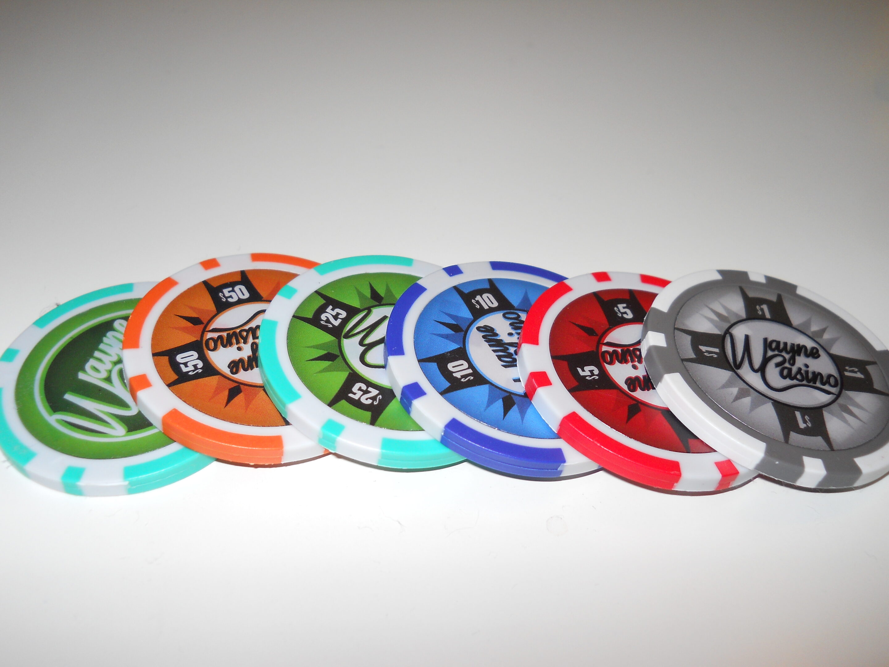 Casino poker chips representing deposit limits before casino play