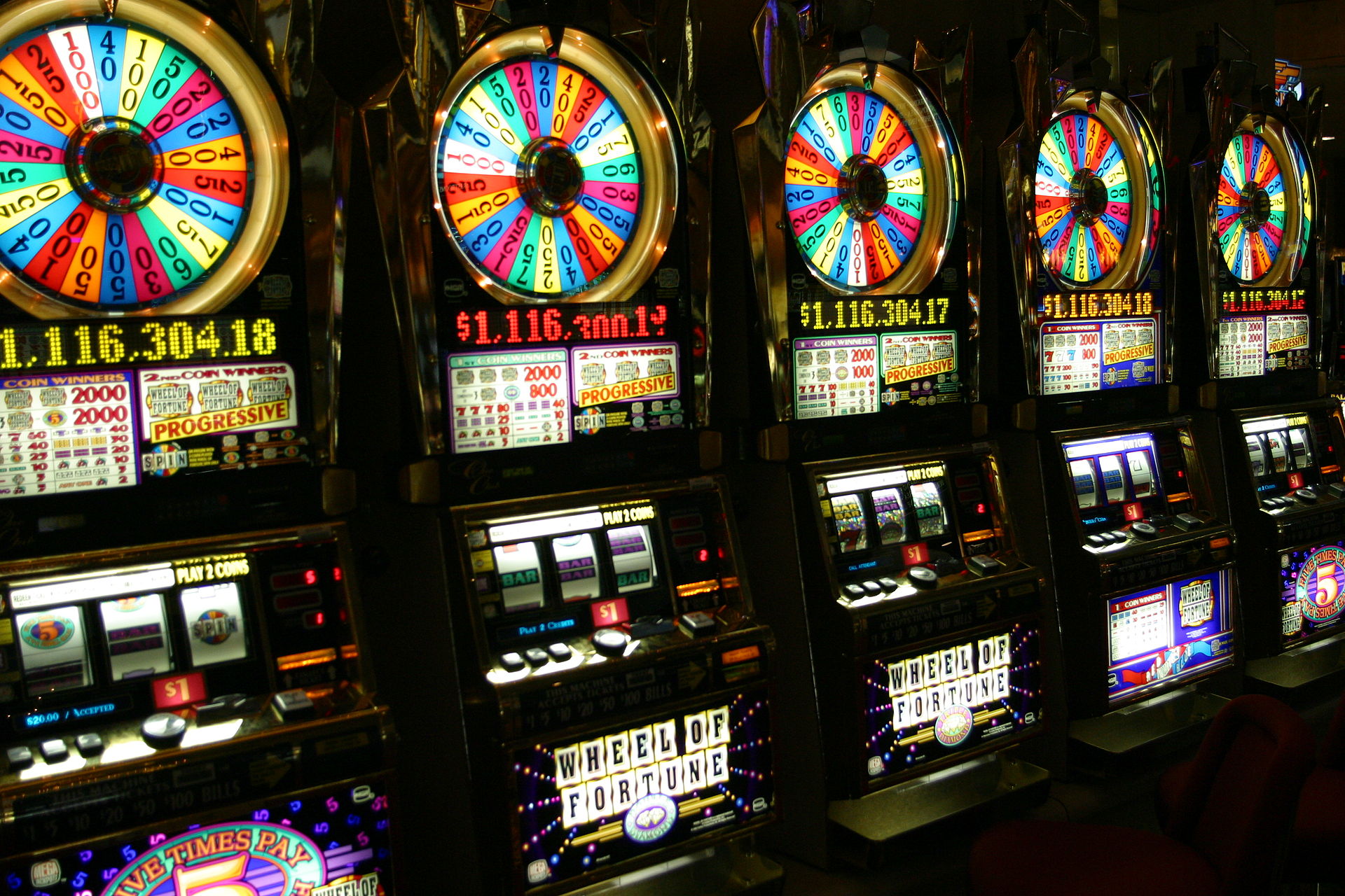 Slot machines representing extra-time betting bankroll discipline