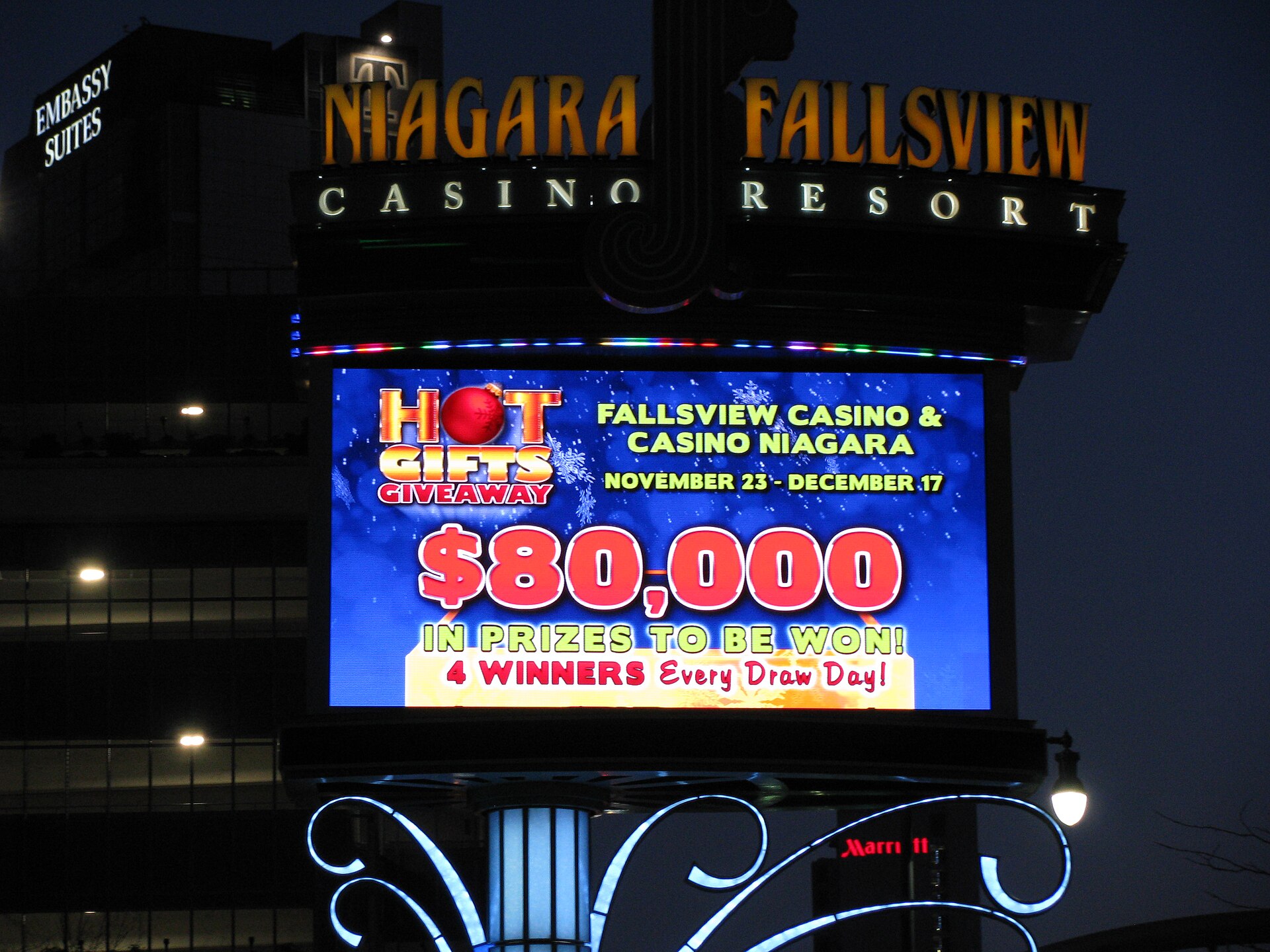 Casino advertising sign representing gambling affiliate links and bonus checks