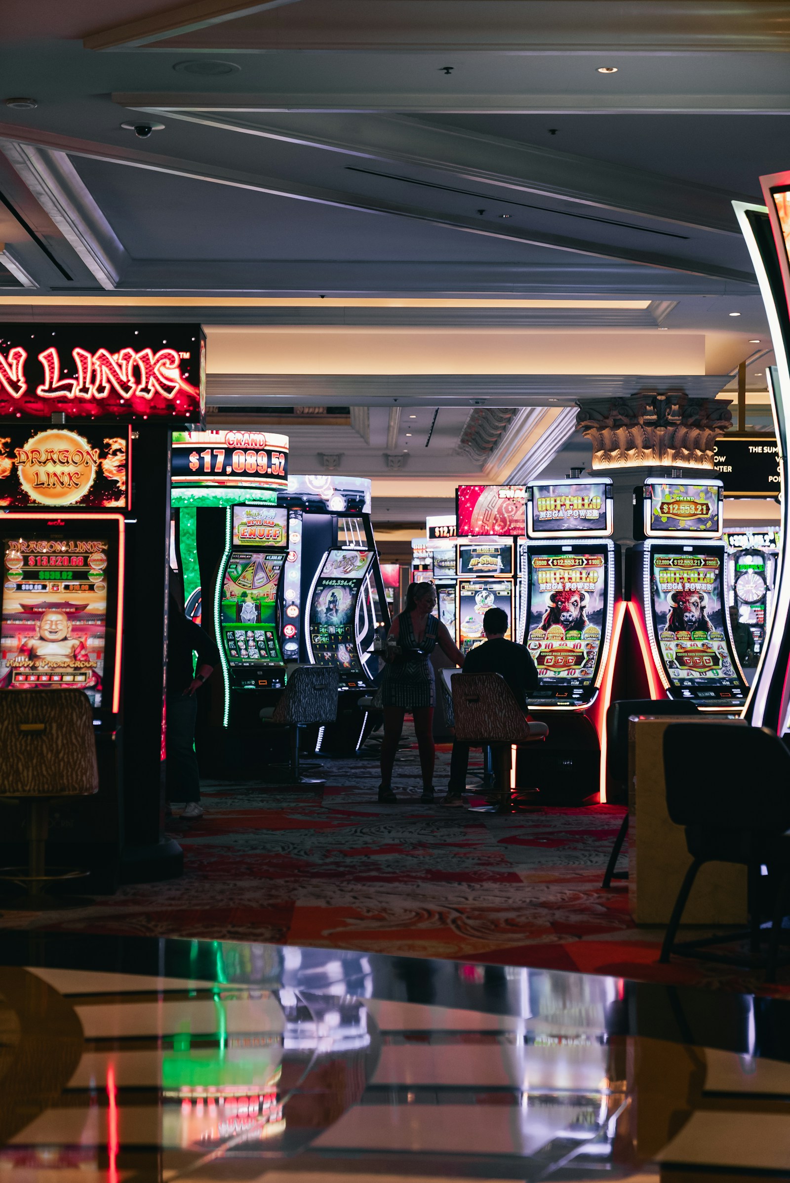 Casino slot floor representing gaming machine categories and machine limits