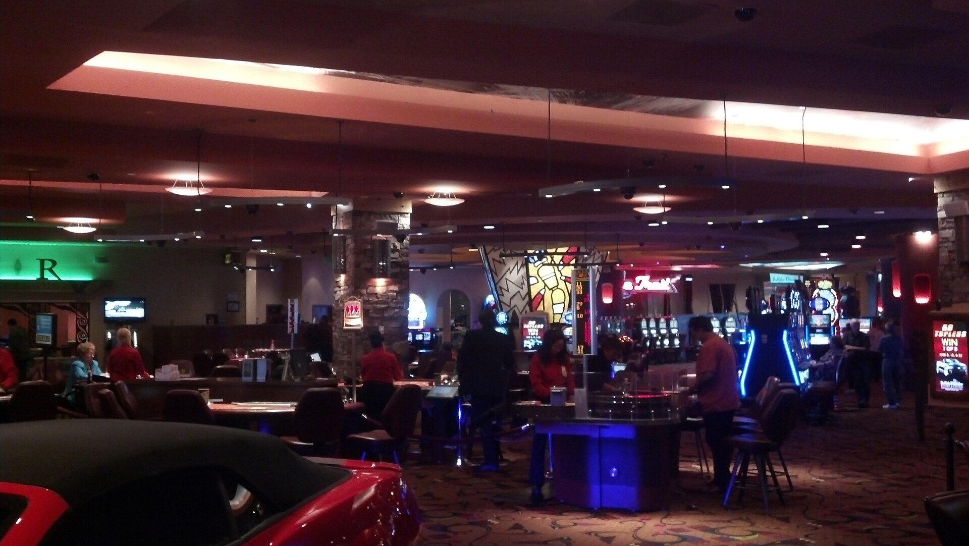 Casino gaming floor representing gambling blocking software before opening another account