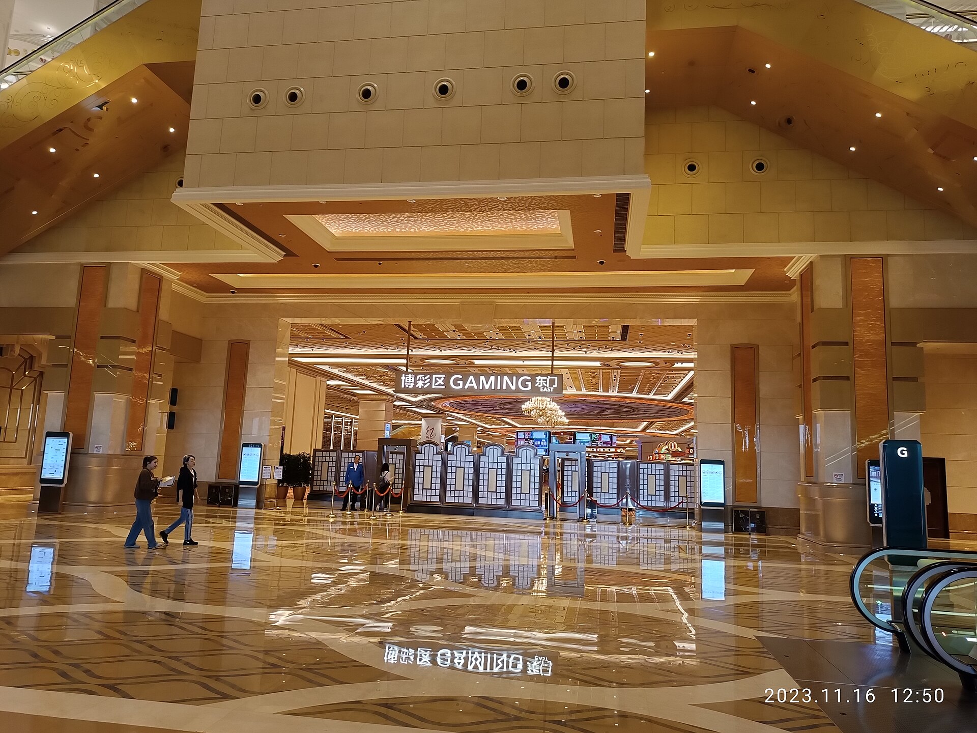 Macau casino entrance representing June gaming revenue and casino spending