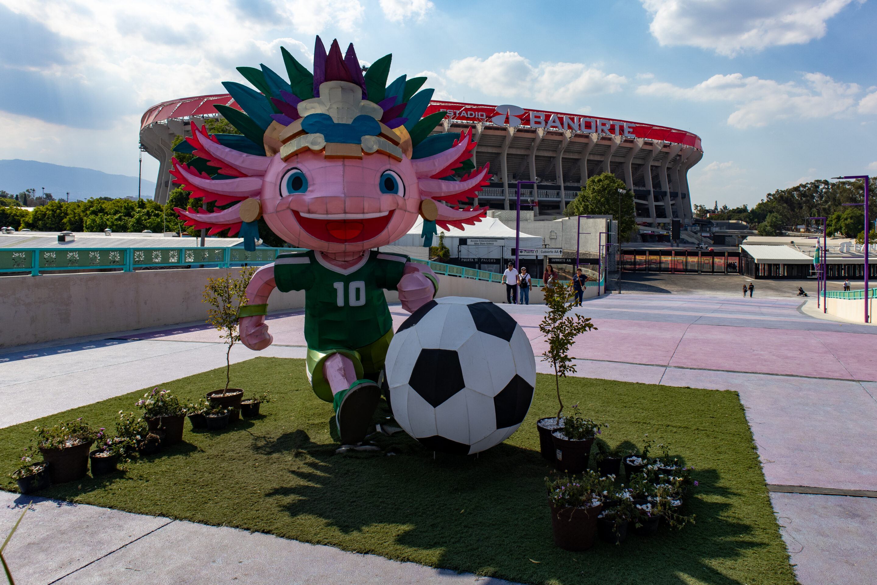 Aerial view of Estadio Azteca in Mexico City for Mexico vs England World Cup preview