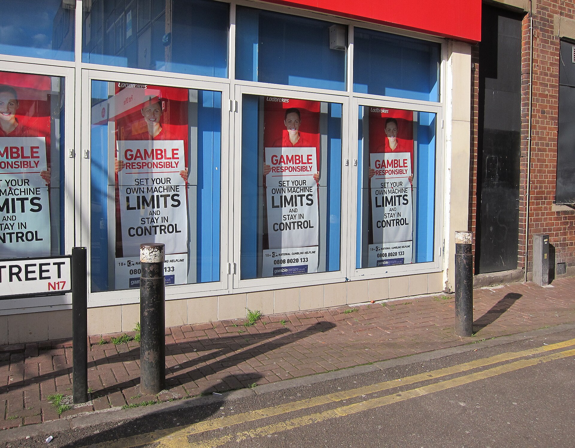 Responsible gambling poster in a betting shop representing round-robin bets