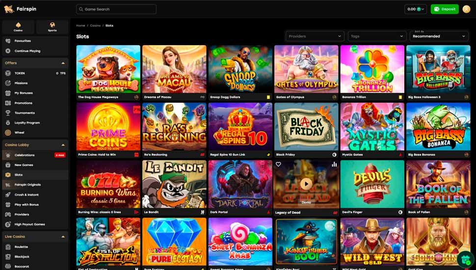 Fairspin slots
