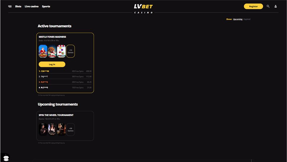 LVbet tournaments
