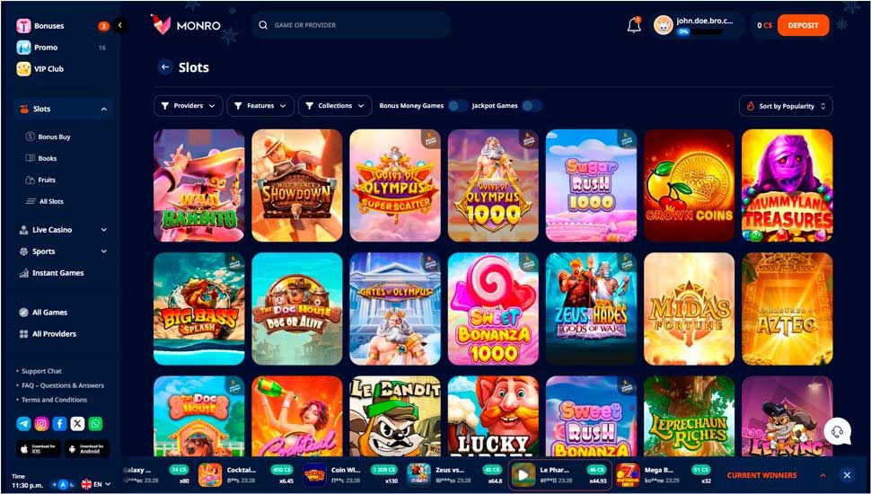 Monro slots