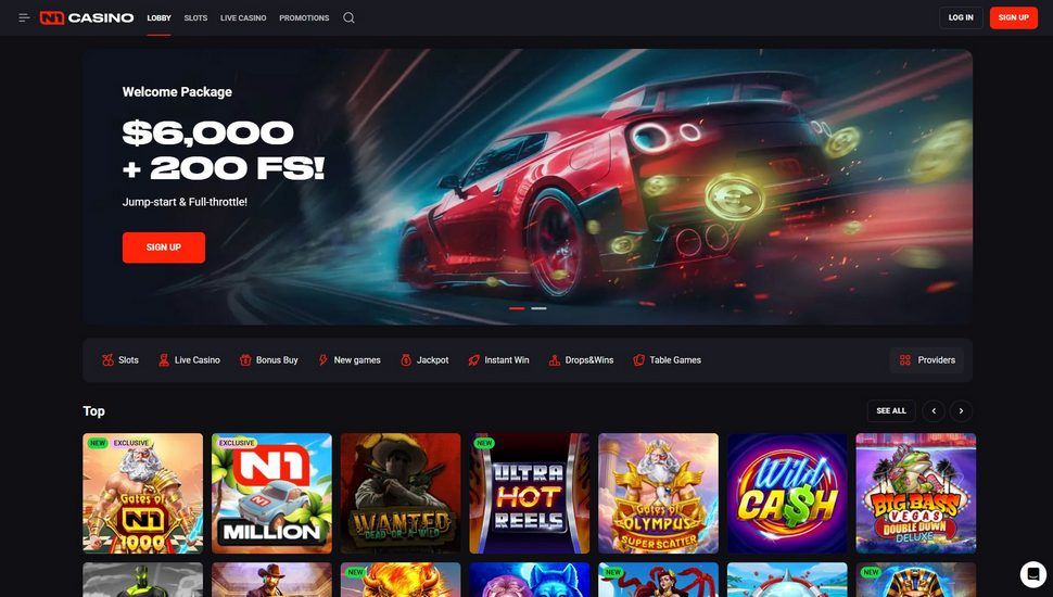 N1 Casino main page