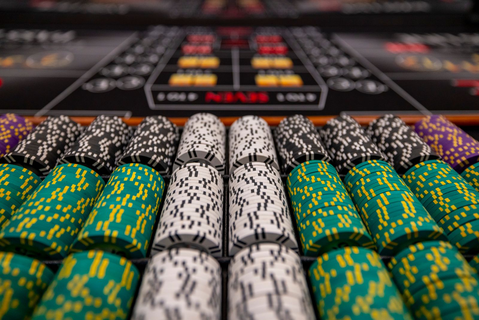 Casino chip stacks during an ownership change checklist