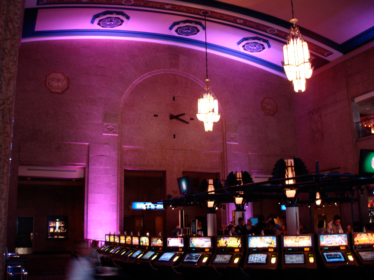 Casino concourse representing a gambling licence register check