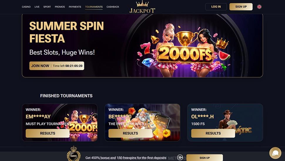 Jackpot Casino - list of the games