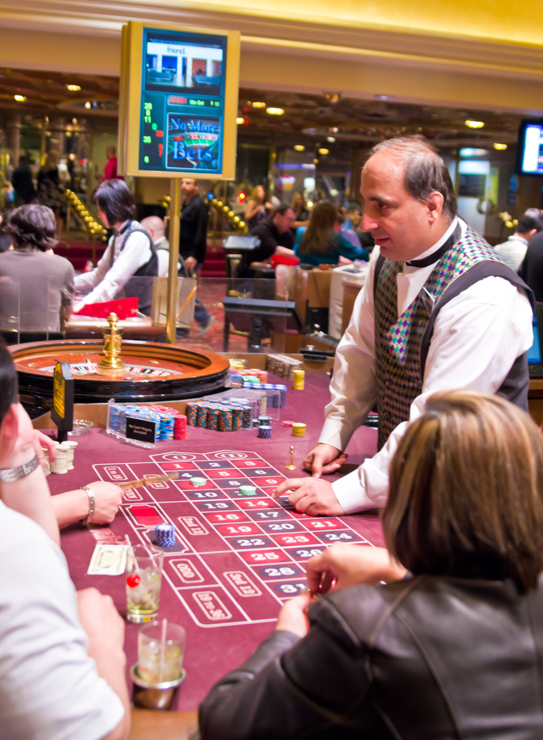 Roulette table representing a lucky-streak casino ad stop signal