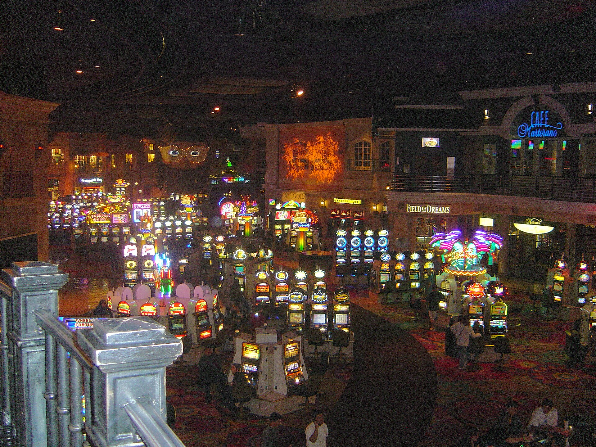 Casino interior representing a national exclusion register