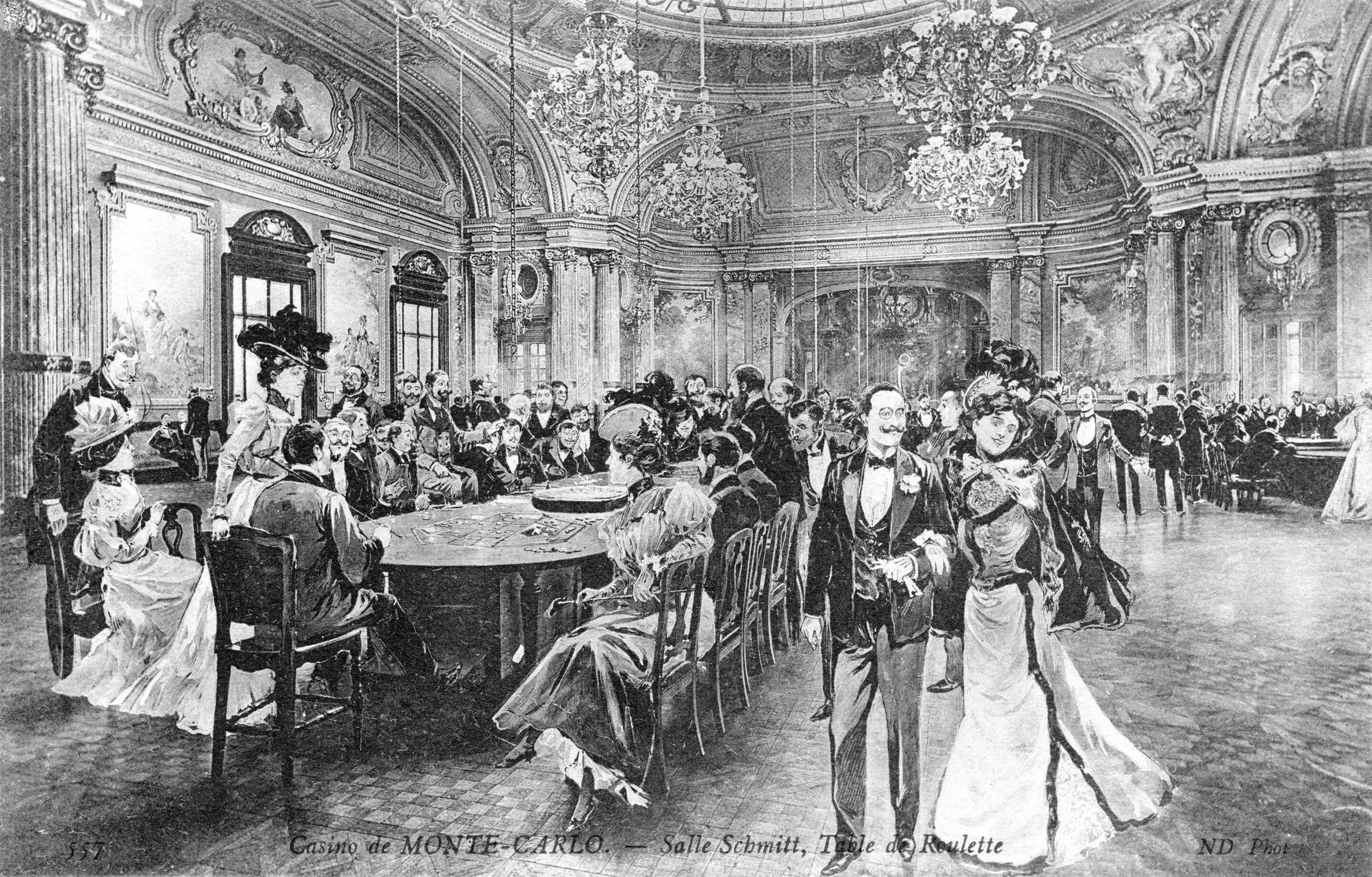 Historic Monte Carlo casino roulette room representing a casino concessionaire explainer