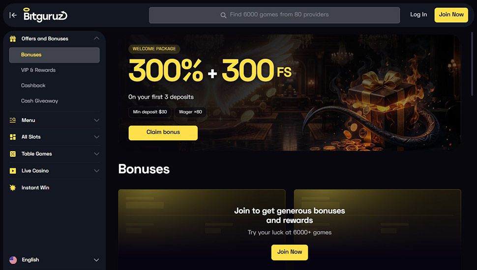 Bitguruz Casino - list of promotions