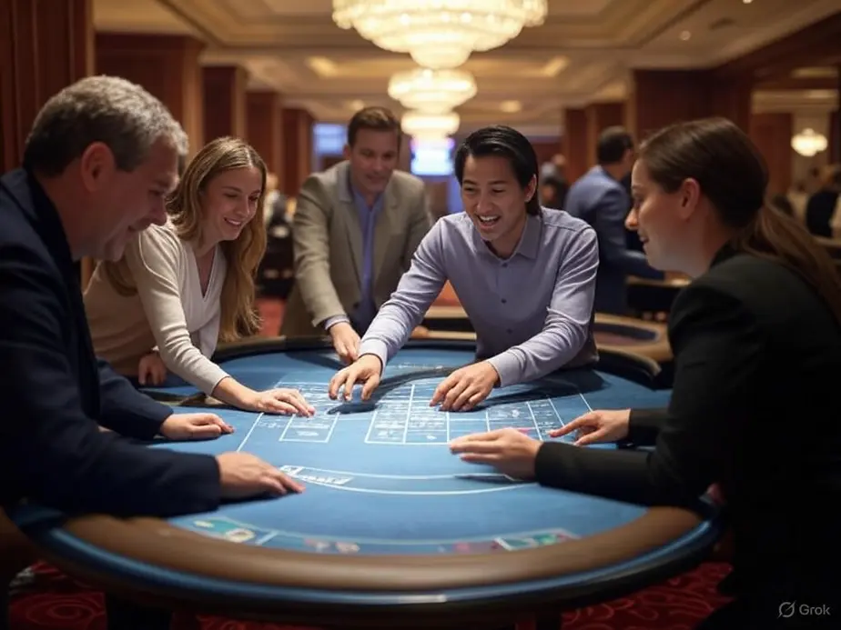 Gamer applying strategies while playing online Baccarat.
