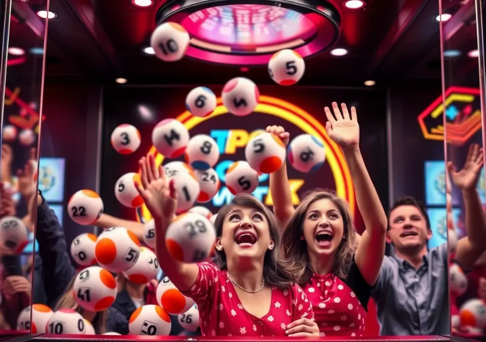 A vivid representation of online lottery tickets and draw mechanisms.