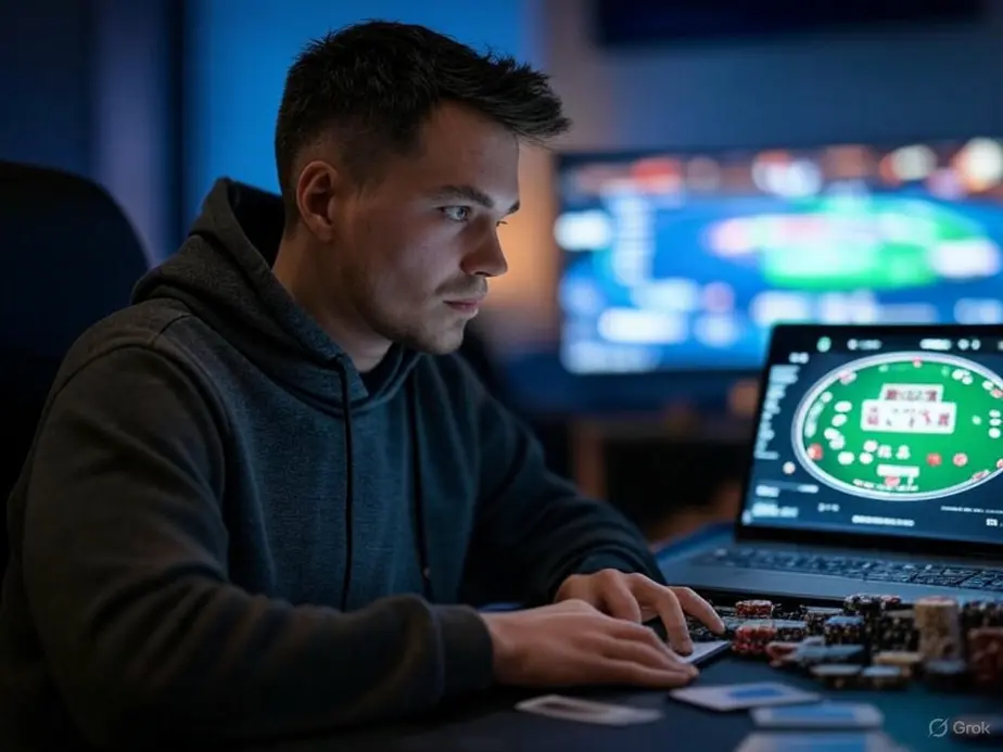 A modern online poker interface illustrating technological integration and player engagement.
