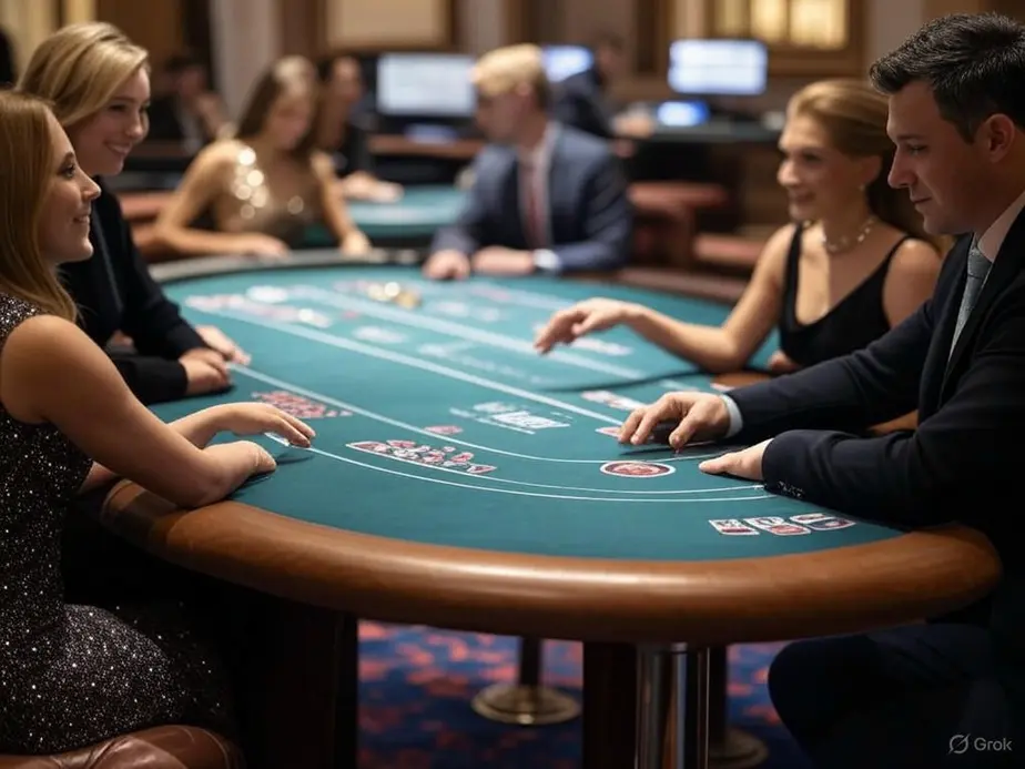 Gamer applying strategies while playing online Baccarat.