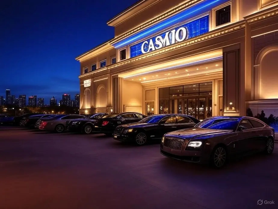 High-rollers enjoying the luxury of a bustling casino floor.