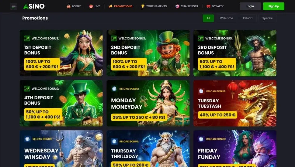 asino casino bonuses