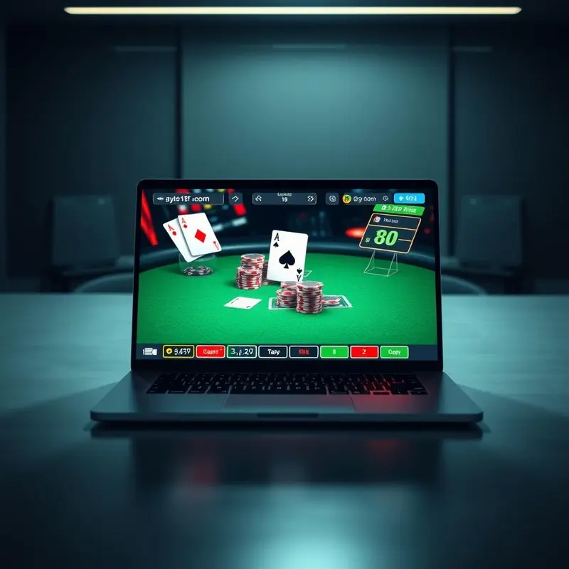 Visual representation of essential poker rules including card rankings and betting protocols at an online poker table.
