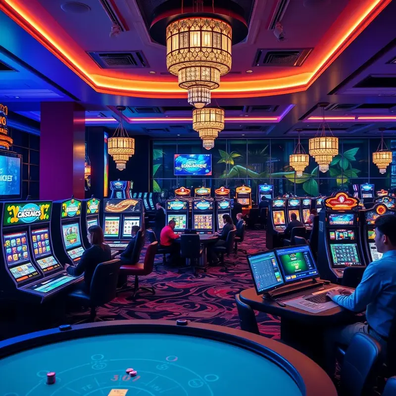 Players engaging with cutting-edge online casino platforms across various devices.