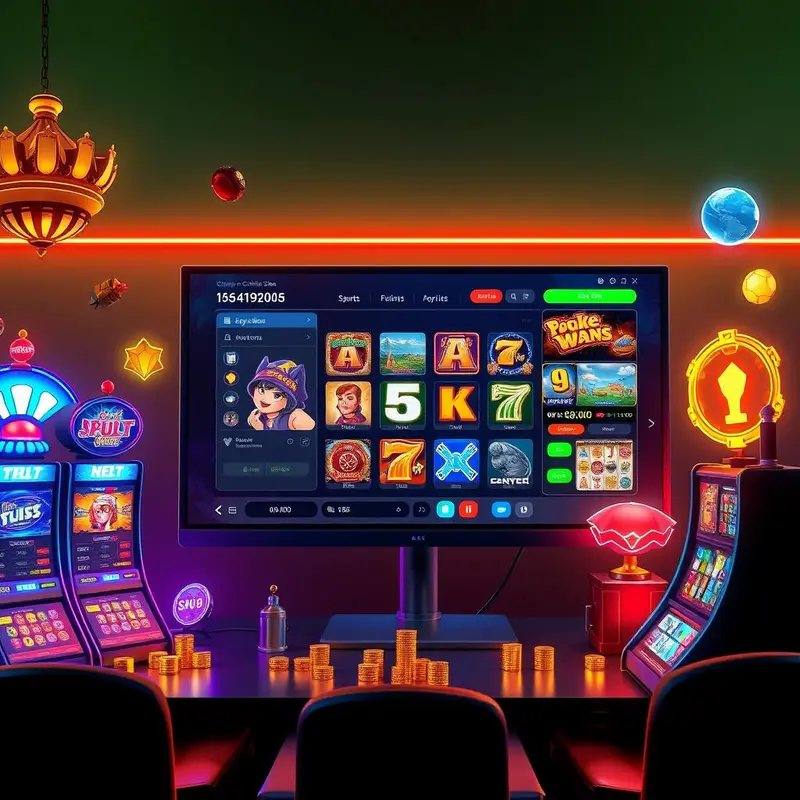 An immersive display of diverse online slot games highlighting game variety and popular high RTP titles.