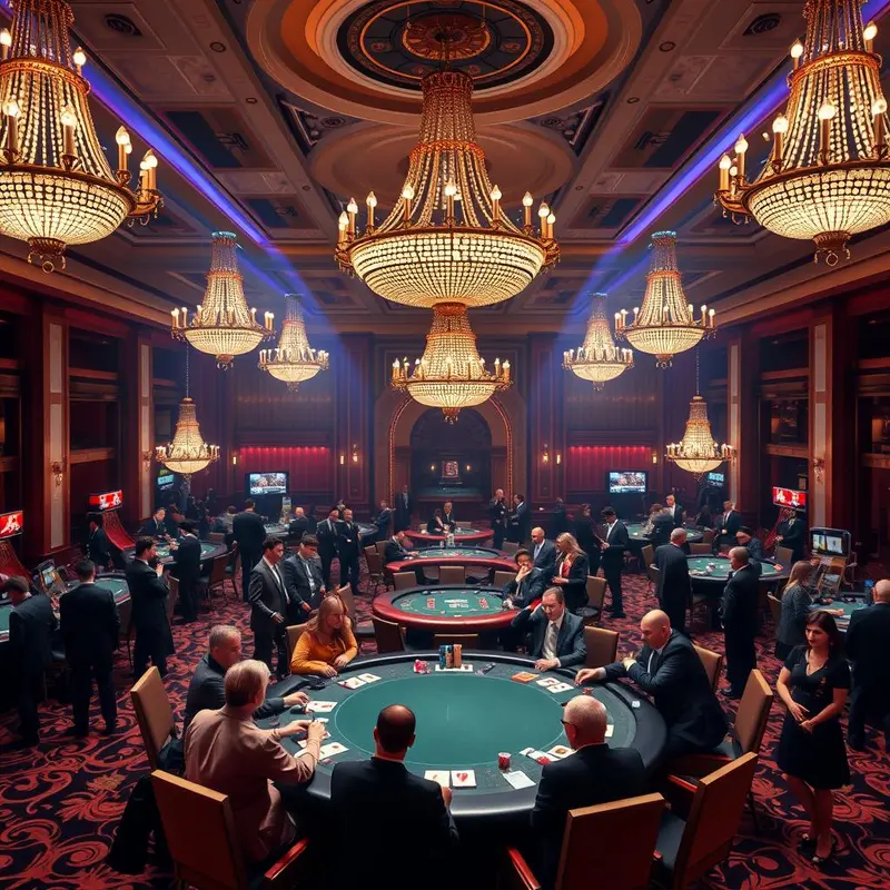 An intense poker game in action, highlighting strategy and diverse gameplay.