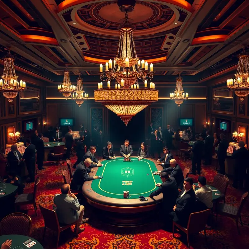 An intense poker game in action, highlighting strategy and diverse gameplay.