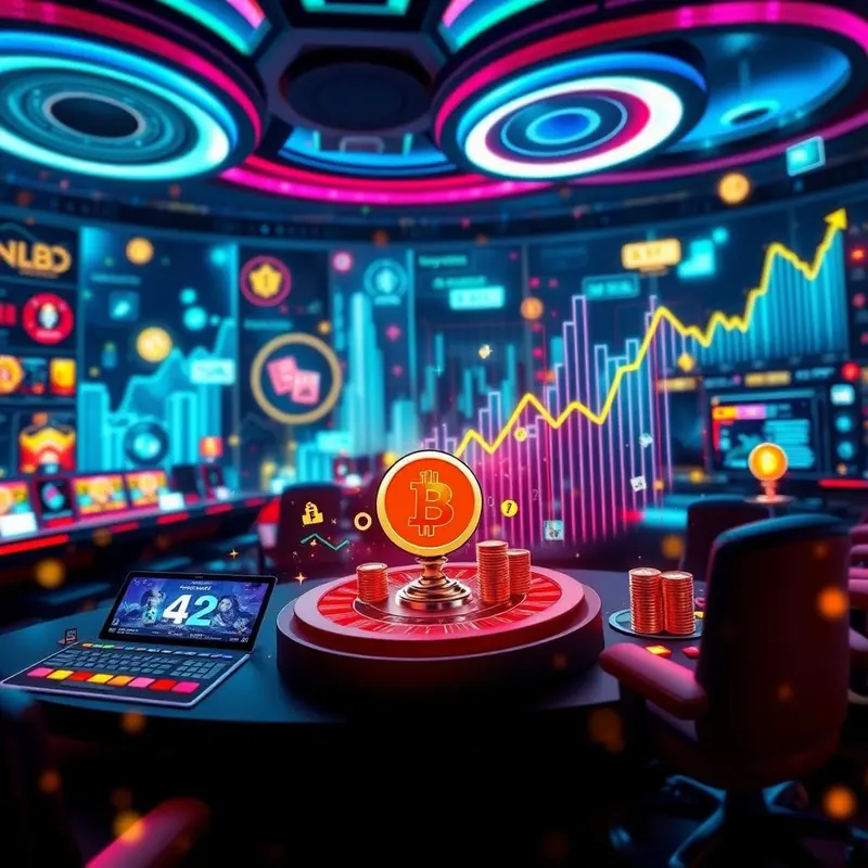 An immersive image depicting technological innovations in online casinos.