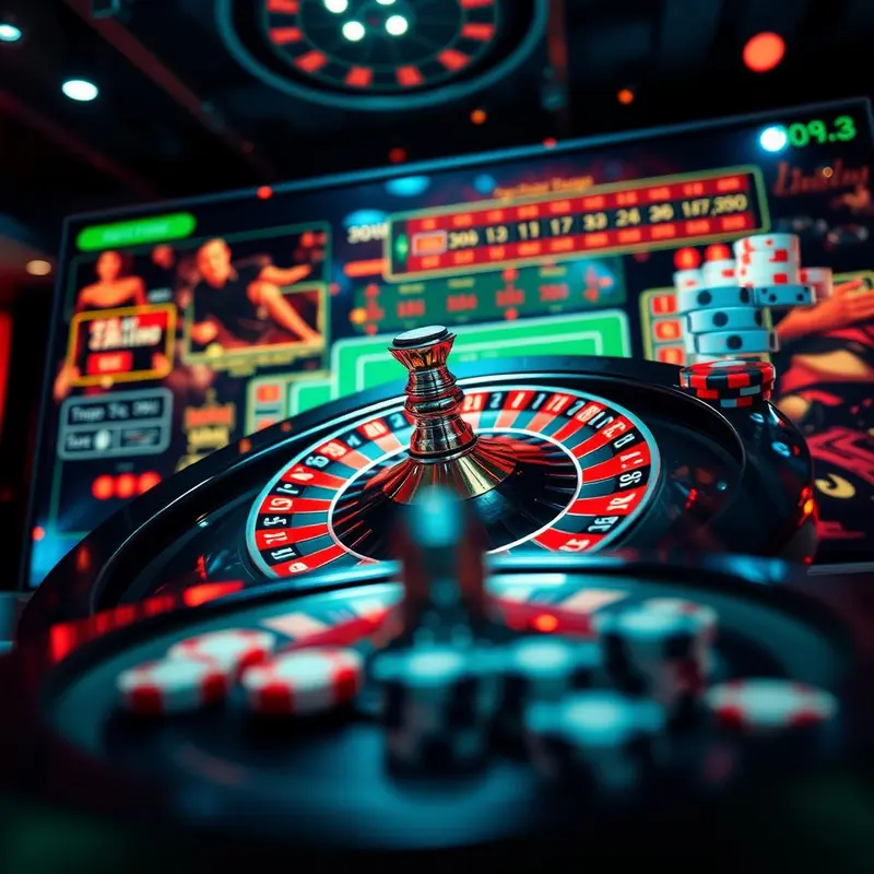 An immersive view of an online roulette game showcasing its digital vibrancy.