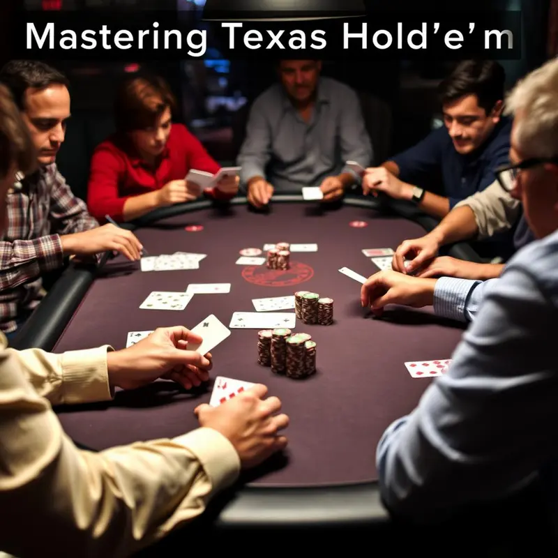 Poker players engage in strategic betting during a Texas Hold’em game.